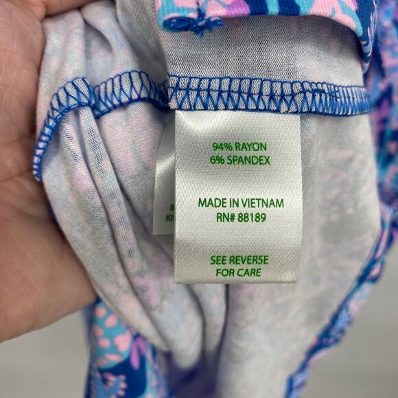 Lilly Pulitzer Dress Woman’s 14 Odella V-Neck Midi Vacation Resortwear Coastal - Picture 8 of 11